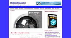 Desktop Screenshot of magnetgenerator.info